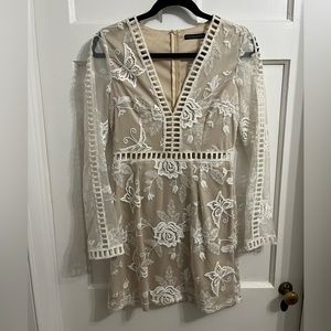 Small, white mini dress